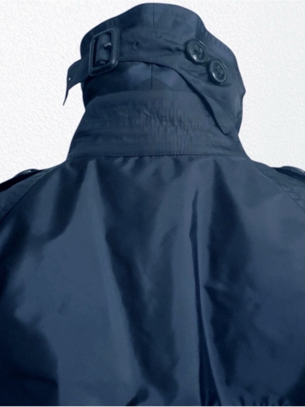 Burberry Classic Double Breasted Trench Raincoat Iconic Navy Polyamide SZ 4 - Picture 11 of 14